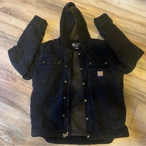 Carhartt  Black Hooded Jean Jacket